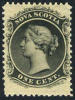 Nova Scotia #8 Mint  Hinged 1c Victoria (yellow Paper) From 1860-63 - Ongebruikt