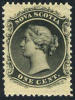 Nova Scotia #8 Mint  Hinged 1c Victoria (yellow Paper) From 1860-63 - Unused Stamps