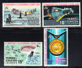 Turks & Caicos Used Scott #246-#249 10th Anniversary 1st Orbital Flight By Glenn - Turcas Y Caicos