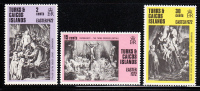 Turks & Caicos MNH Scott #250-#252 Etchings By Rembrandt - Easter - Turks And Caicos