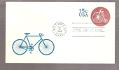 FDC Highwheeler Bicycle - Scott # U597 - 1971-1980