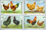 Uruguay 2001, Birds, Michel 2608-11, MNH 17584 - Galline & Gallinaceo