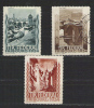 P291.-.SWITZERLAND / SUIZA  .-. FRIBOURG 1934  TIR  FEDRAL . LOT X 3 CINDERELLAS MINT AND USED. - Variétés