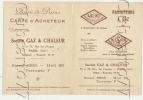 Paris 20ème (75) : Carte D'acheteur En 2volets De La Société De Gaz Et Chaleur  En 1929 (illustrée) DOC RARE. - District 20