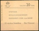 Czeslaw Slania. Sweden 1963. Historic Buildings. Michel 511D Booklet. MNH. Signed. - 1951-80