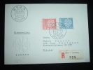 LR POUR LA FRANCE TP EUROPA 30 + 50 OBL. 22.VI.59 BERNE EUROPA - Storia Postale