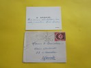 LETTRE Mignonnette+carte Visite Cachet à Date Alger Algérie 18/01/1949 (ex Colonie Française)Timbre Seul S Lettre N° 270 - Cartas & Documentos