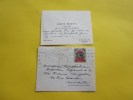 LETTRE Mignonnette+carte De Visite Armateur Juge Tribunal Cachet à Date ORAN Algérie 1949 (ex Colonie Française)Timb 271 - Covers & Documents