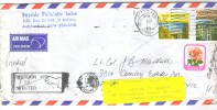 1985 Envelope To USA Marked Return To Writer Christchurch Stampex 1985 Label On Rear - Storia Postale