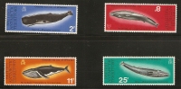 BRITISH ANTARCTIC TERRITORY . 1977 Whales 4V - Wale