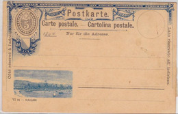 1894 - SUISSE - RARE CARTE POSTALE ENTIER ILLUSTREE (BIDPOSTKARTE) PRIVEE De L'EXPOSITION DE ZÜRICH - Stamped Stationery