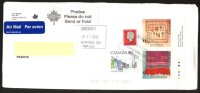 Canada - Lettre 2012- 4 Timbres De Canada/France : 2 Timbres Couvre-lits, 1 Reine, 1 Voiture,rue - Other & Unclassified