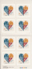 Canada #BK296 2 Panes Of 4 49c Montreal Heart Institute - Cuadernillos Completos