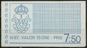 Czeslaw Slania. Sweden 1972. King Gustaf VI Adolf.. Booklet.  Michel  MH 779 D  MNH.  Signed. - 1951-80