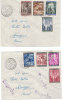 VATICANO 1949 ANNO SANTO SERIE COMPLETA - 2 FDC VIAGGIATE - Cartas & Documentos