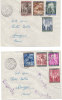 VATICANO 1949 ANNO SANTO SERIE COMPLETA - 2 FDC VIAGGIATE - Briefe U. Dokumente