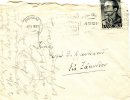 Greece- Cover Posted From Athens [canc.9.6.1958, Arr.11.6.1958] To Zakynthos (XV Type Postmark) [used As A Note Paper] - Briefe U. Dokumente