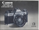 Notice D´emploi Appareil Photo CANON AE-1 - En ANGLAIS - ENGLISH INSTRUCTIONS - Materiale & Accessori