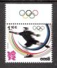 Olympic Estonia 2012 MNH Stamp + Label With Olympic Rings. XXX Olympic Games In London Mi 736 - Sommer 2012: London