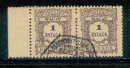 ! ! Macau - 1904 Postage Due 1 P (in Pair) - Af. P 11 - Used - Strafport