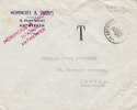Belgique - Lettre De 1944 ° - Timbre Oblitéré à L'arrivé - Oblitération Leuven - " T " De Taxe ??? - Briefe U. Dokumente