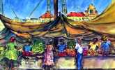 WILLEMSTAD CURACAO Antilles Neelandaises Floating Market Fruit Vegetables Brought From Venezuela, Illustrateur - Other & Unclassified