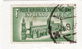 1944 Italia - Republlica Sociale Italiana - Duomo Di Palermo - Eilsendung (Eilpost)