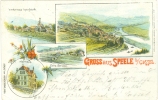 Staufenberg / Speele B. Kassel, Farb-Litho Mit Papierfabrik, 1902 - Kassel