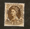 R3-2-1. Great Britain, Postage Revenue - Elisabeth - Perforated HMSO - Perfins