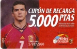 ACR-022 TARJETA DE AIRTEL DE AMOR, JUGADOR DE LA  SELECCION ESPAÑOLA DE 5000 PTAS - Airtel