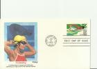 USA 1983 - FDC  OLYMPICS 84 - SWIMMING W 1 STAMP OF 40 CENTS POST LOS ANGELES CA APR 8,RE  492 - 1981-1990