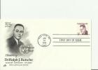 USA 1982- FDC DR RALPH J. BUNCHE - STATEMAN DIPLOMAT  W 1 STAMP OF 20 CENTS POSTM NEW YORK - NY JAN 12,RE  499 - 1981-1990