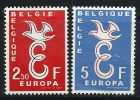 ● BELGIO 1958 - EUROPA - N. 1064 / 65 Nuovi *, Serie Completa - Cat. ? € - Lotto N. 157 - 1958