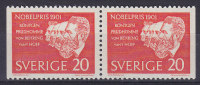 Sweden 1961 Mi. 482 Dl/Dr     20 Öre Nobelpreisträger Des Jahres 1901 Pair Paare MNH** - Unused Stamps