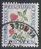 1964-71 FRANCIA USATO SEGNATASSE FIORI 50 CENT - FR169 - 1960-.... Oblitérés