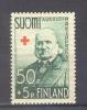 (SA0222) FINLAND, 1938 (Red Cross, 50p.+5p., Aukusti Mäkipeska, Dark Green). Mi # 204. MNH** Stamp - Unused Stamps