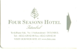 Clef D`hotel Room Key Keycard Chiave Di Albergo Tarjeta Hotel Hotelkarte FOUR SEASONS ISTANBUL - Hotelsleutels