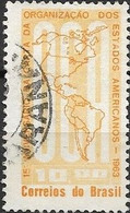 BRAZIL 1963 15th Anniv Of Organization Of American States. - 10cr - OEA And Map FU - Used Stamps