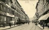 LUDWIGSHAFEN...RUE LOUIS AVEC COMMERCES,TRAM....CPA .ANIMEE - Ludwigshafen