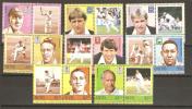 Nevis 1984 Cricket Scenes Leaders Of The World Set Of 8 Pairs MNH - St.Kitts Y Nevis ( 1983-...)