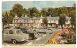 United Kingdom England Postcard Burford Bridge Hotel Box Hill Exterior Showing Car Park Sent To Denmark 12-9-1960 - Surrey