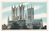 United Kingdom England Postcard Lincoln Cathedral Sent To Denmark Blyth Northumberland 24-6-1906 - Other & Unclassified