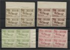 ROMANIA MALL COACH, FULL SET IMPERFORATED BLOCKS OF 4, NH, FORGERIES - Neufs