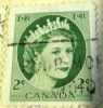 Canada 1954 Queen Elizabeth II 2c - Used - Oblitérés