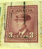 Canada 1942 King George VI 3c - Used - Used Stamps