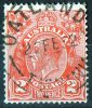 Australia 1926 King George V 2d Red Small Multiple Wmk Used - OATLANDS TASMANIA - Oblitérés