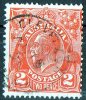 Australia 1926 King George V 2d Red Small Multiple Wmk Used - CLEVELAND TASMANIA - Used Stamps