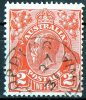 Australia 1926 King George V 2d Red Small Multiple Wmk Used - COPPING TASMANIA - Oblitérés