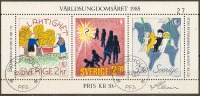 Czeslaw Slania. Sweden 1985. Int. Youth Year. Souvenir Sheet. Michel Bl.13 USED. Signed. - Blocchi & Foglietti