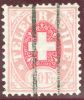 Schweiz Telegraphen-Marke 1869 20 Fr. Zu#5 Rollstempel - Telegraafzegels